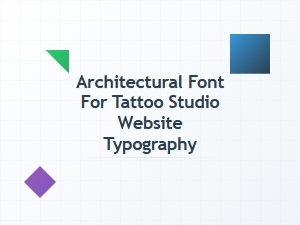 Geometric Font for Tattoo Studio Typography