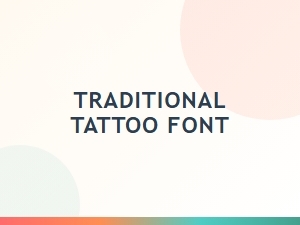 Bold Traditional Tattoo Font for Striking Lettering